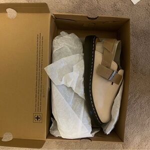 Dr. Martens Tan Clogs with Dark Sole